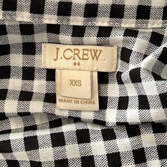 J. Crew | Pleated Gingham Button Down Shirt Size XXS - Picture 7 of 11
